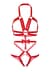 Портупея-тедди из ремней Leg Avenue Studded O-ring harness teddy L Red, экокожа