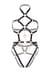 Портупея-тедди из экокожи Leg Avenue Heart ring harness teddy M, Black, подвеска-сердечко, цепи