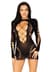 Безшовна мінісукня Leg Avenue Long sleeve cut out mini dress One size Black