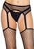 Панчохи-сітка Leg Avenue Net stockings with garter belt One size Black, пояс, підв’язки