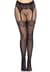 Колготки Leg Avenue Fishnet tights with back seam One size Black, задній шов, мереживо, сітка