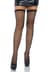 Панчохи-сітка зі швом ззаду Leg Avenue Bow back seam thigh highs One size Black, атласний бант