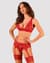 Комплект білизни Obsessive Lacelove cupless 3pcs set XS/S Red, бюстгальтер, стрінги, пояс для панчіх
