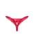 Мереживні стрінги Obsessive Lacelove thong XS/S Red, низька посадка