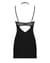 Сорочка Obsessive Selinne chemise & thong XS/S Black, стрінги, подвійні бретелі