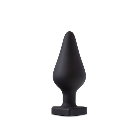 Анальна пробка Blush Temptasia – Fuck Me Anal Plug – Black, основа у вигляді сердечка