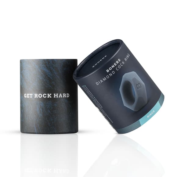 Ерекційне кільце Boners Diamond Cock Ring – Grey, внутрішній діаметр 3,2 см