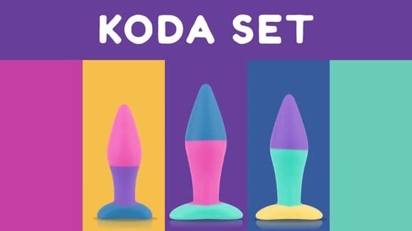 Набір анальних пробок PMV20 Koda – Butt Plug Set, діаметр 2,9 см, 3,9 см, 5 см