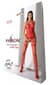 Бодістокінг з безліччю бретелей Passion BS095 One Size, red, імітація пояса та панчіх, з доступом