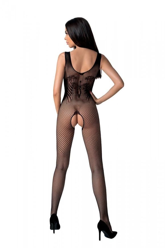 Бодистокинг с крыльями Passion BS098 One Size, black, средняя сетка, открытый доступ
