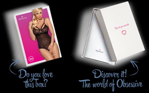 Мереживне боді з доступом Obsessive 818-TED-1 teddy M/L, чорне