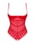 Боді з доступом Obsessive Ingridia crotchless teddy XS/S, червоне, відкриті груди