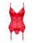 Комплект корсет та стрінги Obsessive Ingridia corset & thong M/L, червоний