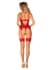 Комплект корсет та стрінги Obsessive Ingridia corset & thong XL/2XL, червоний