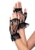 Короткие перчатки-гловелетты Leg Avenue Wrist length fingerless gloves, One Size, черные, сетка
