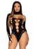 Безшовне боді на одне плече Leg Avenue Seamless thong back bodysuit, One Size, чорне