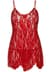 Сорочка бебі-дол Leg Avenue Rose Lace Flair Chemise Red, One Size