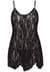 Сорочка бебі-дол Leg Avenue Rose Lace Flair Chemise Black, Queen Size