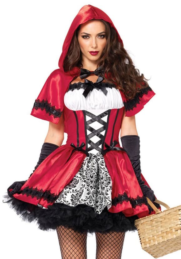 Эротический костюм Красной шапочки Leg Avenue Gothic Red Riding Hood L, платье, накидка