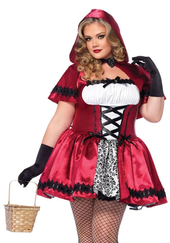 Эротический костюм Красной шапочки Leg Avenue Gothic Red Riding Hood 3X–4X, платье, накидка