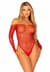 Сетчатое боди со стразами Leg Avenue Crystalized fishnet bodysuit Red One Size