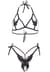 Еротичний комплект з відкритою чашкою Leg Avenue Open cup bra and pearl panty One Size Black