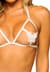 Еротичний комплект з відкритою чашкою Leg Avenue Open cup bra and pearl panty One Size White