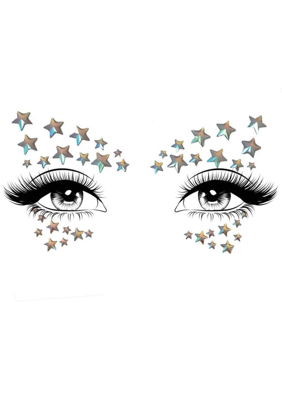 Украшение-звездочки для тела Leg Avenue Celeste face jewels sticker, наклейки, светятся в темноте