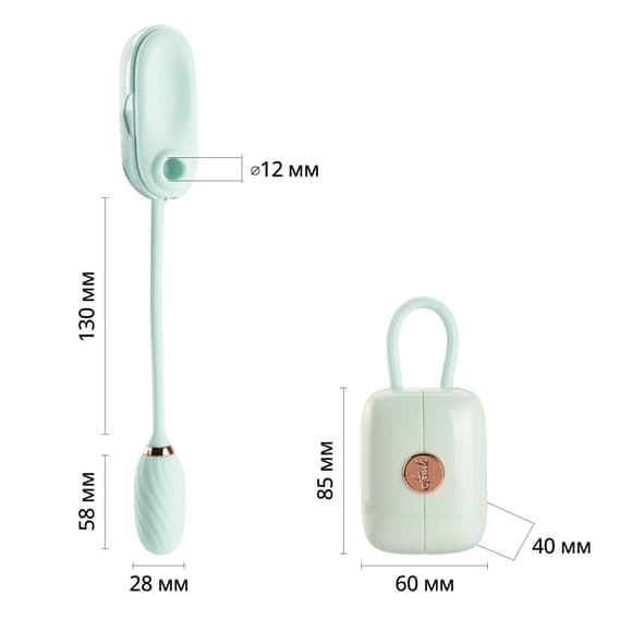 Вакуумный клиторальный стимулятор Otouch Louis Vibrate Teal с виброяйцом, в кейсе