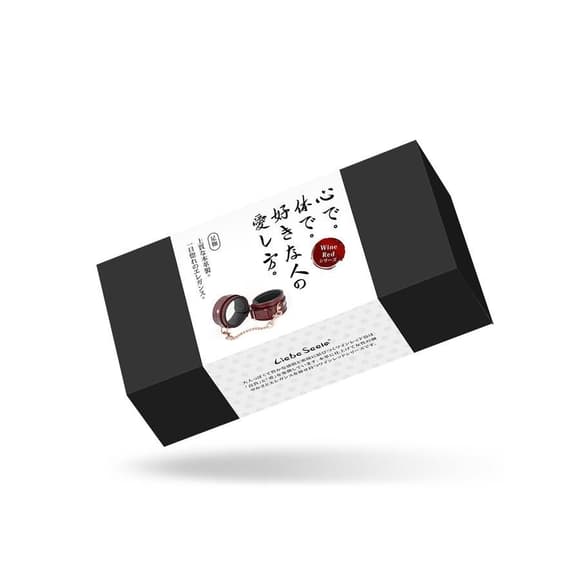 Кожаные поножи Liebe Seele Wine Red Ankle Cuffs, съемная цепочка-крепление