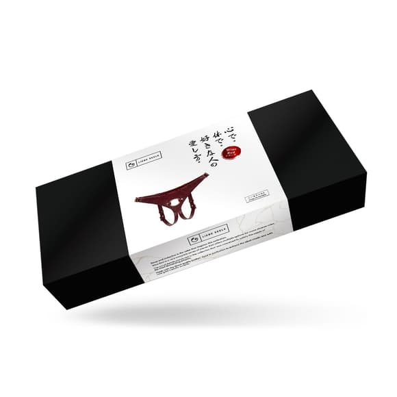 Кожаные трусы для страпона Liebe Seele Wine Red Strap on Harness, универс альный размер