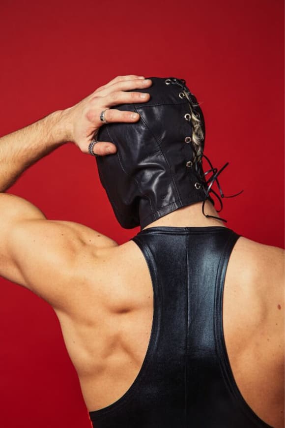 Закритий шкіряний капюшон D&A Deprivation mask Leather