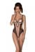 Еротичне боді Passion MARINA BODY, L/XL, beige, з відкритими чашками