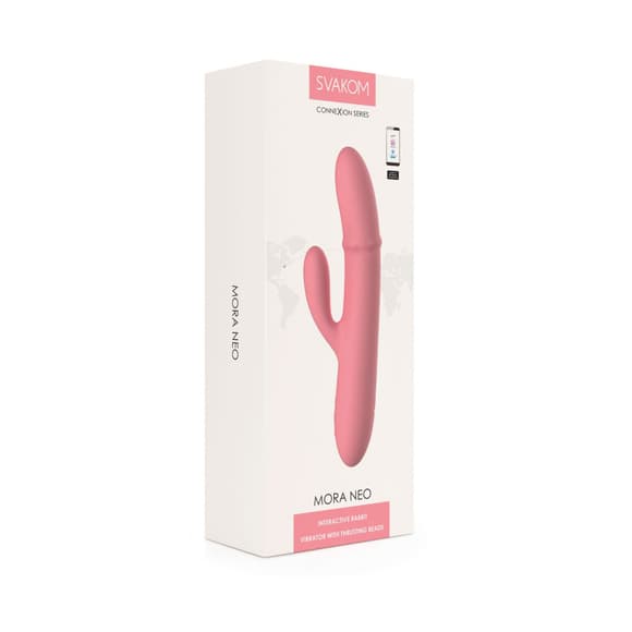 Смарт вібратор-кролик Svakom Mora Neo, 3 мотори, рухомі намистини на стовбурі