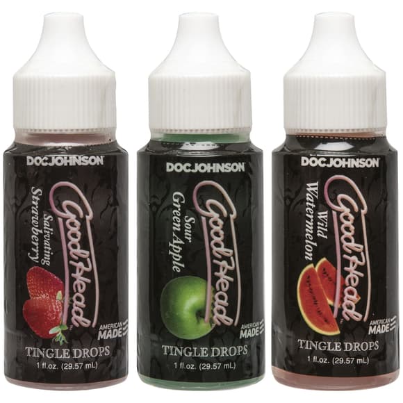 Набор капель для минета Doc Johnson  GoodHead - Tingle Drops (Watermelon, Green Apple, Strawberry)