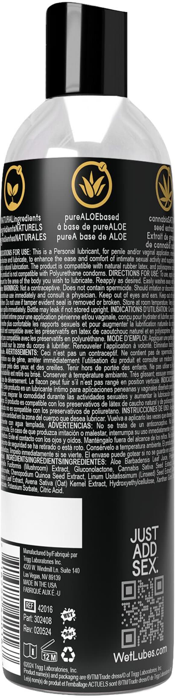 Лубрикант с экстрактом каннабиса Wet Hemptation, на водной основе, увлажняющий (118 мл)