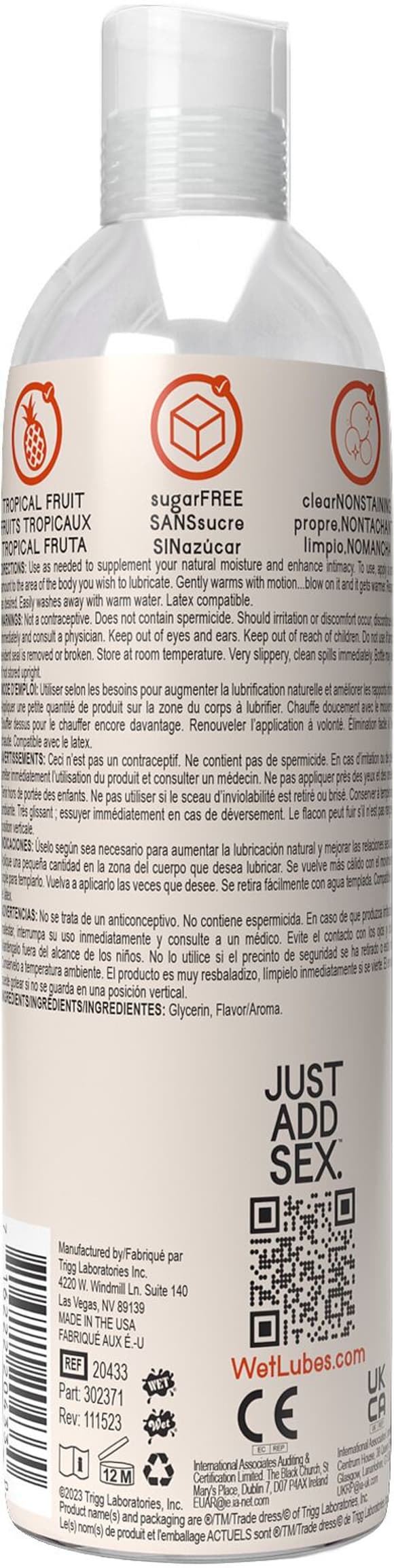 Зігрівальний лубрикант на водній основі Wet Warming Tropical Explosion 4 in 1, без цукру (118 мл)