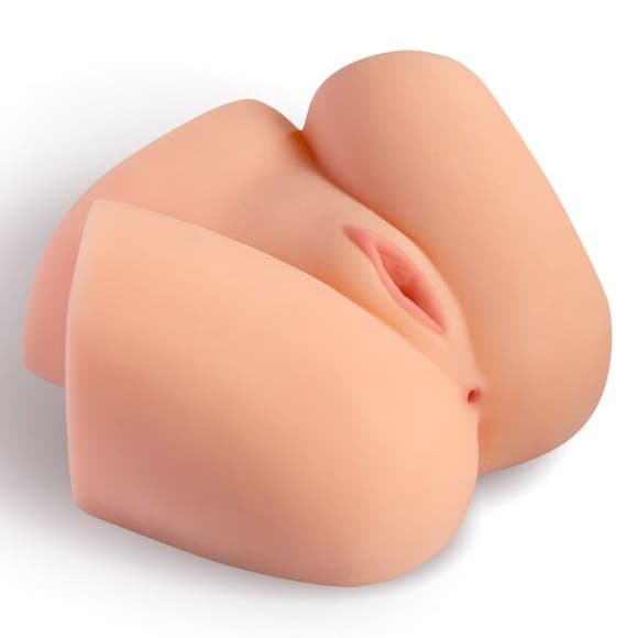 Мастурбатор-півторс з вібрацією Real Body Real Vicky вагіна та анус, 22х19 см