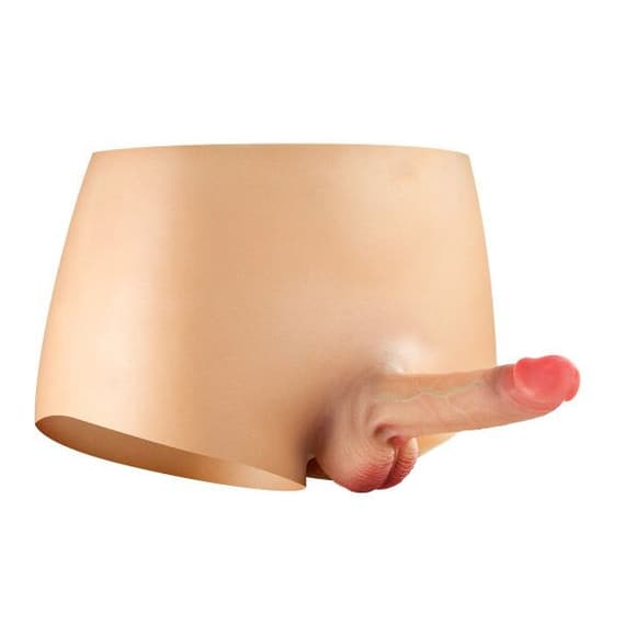 Силиконовые трусики с полым фаллоимитатором Real Body Real Manly Hollow, S/M, для него