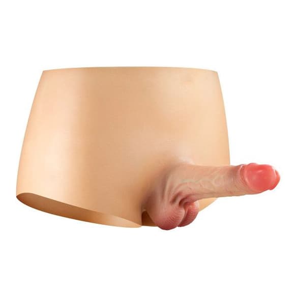 Силиконовые трусики с полым фаллоимитатором Real Body Real Manly Hollow, L/XL, для него