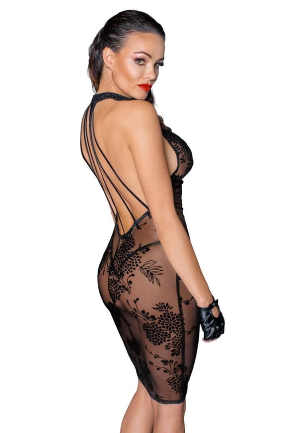 Платье Noir Handmade F240 Midi tulle dress with velvet straps, XXL