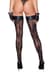 Чулки без мыска Noir Handmade F243 Tulle stockings with patterned flock embroidery, XXL