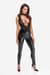 Комбинезон Noir Handmade F298 Libido Deep-V catsuit with collar and pearl chain - XXL