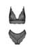 Комплект Passion AMBERLY SET black, S/M, бралетт и трусики бразилиана