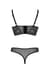 Комплект Passion DROSERA SET black, XXL/XXXL, сетка+кружево, бюстье и трусики танга