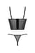 Комплект Passion KERRIA SET black, L/XL, сетка+кружево, бюстье и стринги