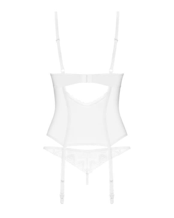 Корсет Obsessive Alissium corset & thong M/L (м'ята упаковка!!!)