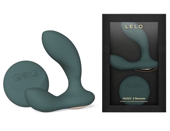 Массажер простаты LELO Hugo 2 Remote Green, 2 мотора, очень мощный, пульт ДУ