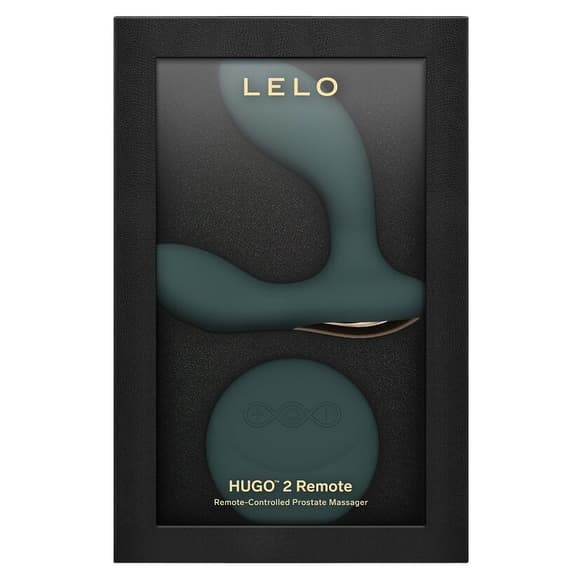 Массажер простаты LELO Hugo 2 Remote Green, 2 мотора, очень мощный, пульт ДУ