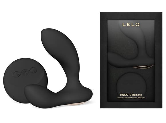 Массажер простаты LELO Hugo 2 Remote Black, 2 мотора, очень мощный, пульт ДУ